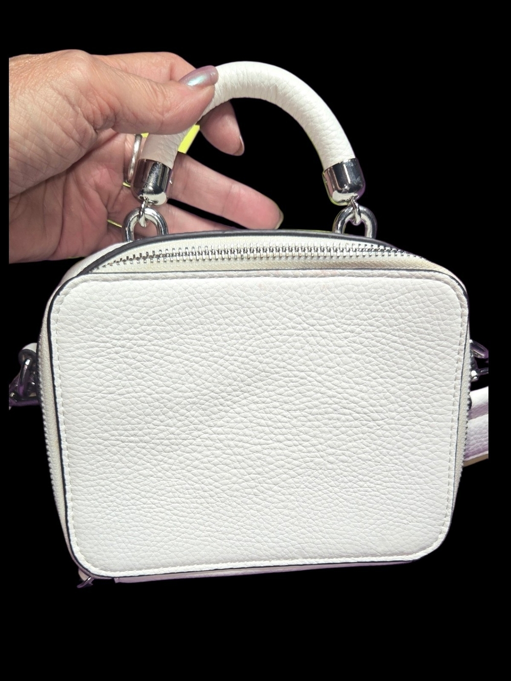 Mix No. 6 White Crossbody with Neon Yellow Strap - Picture 6 of 11